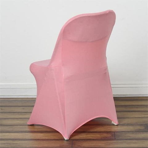 Rose Quartz Pink Spandex Folding Chair Cover