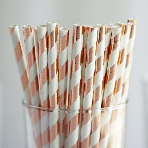 Striped Party Paper Straws