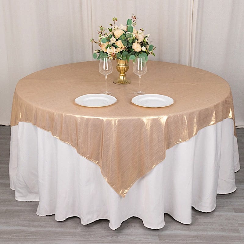 72x72 in Glitter Sequin Dots Polyester Square Table Overlay