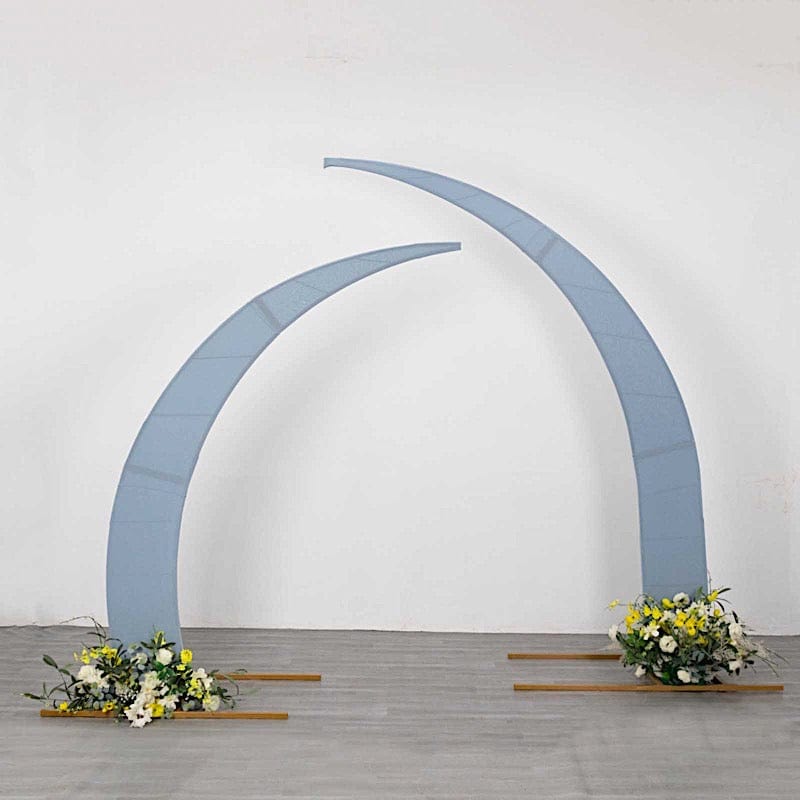 2 Spandex Fitted Half Crescent Moon Wedding Arch Backdrop Stand Covers