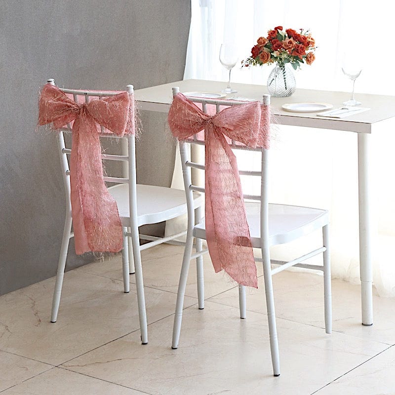 5 Polyester with Metallic Fringe Chair Sashes