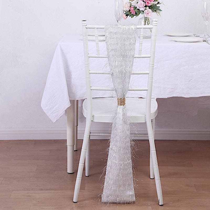5 Polyester with Metallic Fringe Chair Sashes
