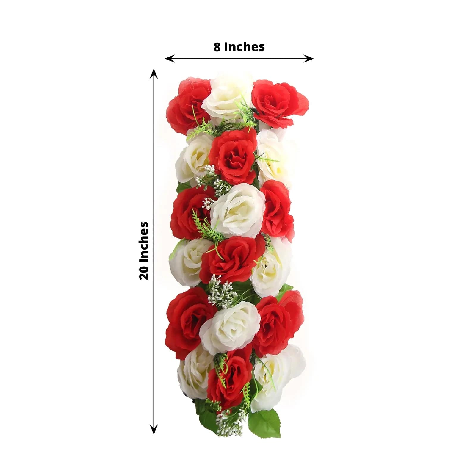 6 Artificial Rose Flower Panels Silk Floral Table Centerpiece