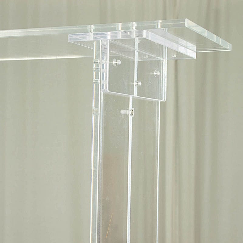 40 in Clear Over The Table Rectangular Acrylic Flower Display Stand