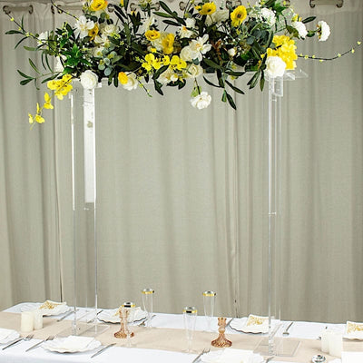 40 in Clear Over The Table Rectangular Acrylic Flower Display Stand
