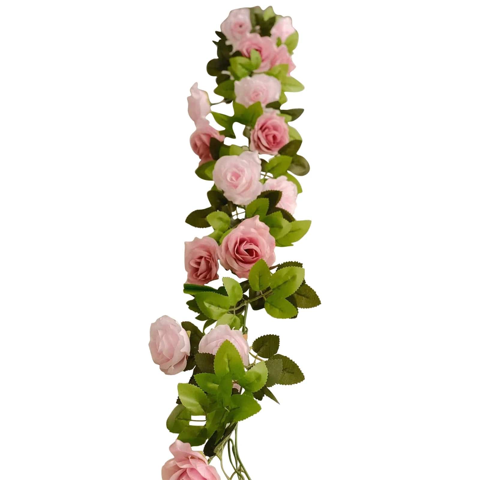2 Artificial 7 feet Silk Roses Artificial Flowers Vine Garlands