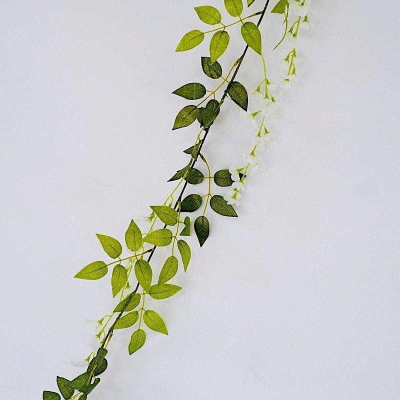 2 Artificial 6 feet Silk Wisteria Flowers Hanging Vine Garlands