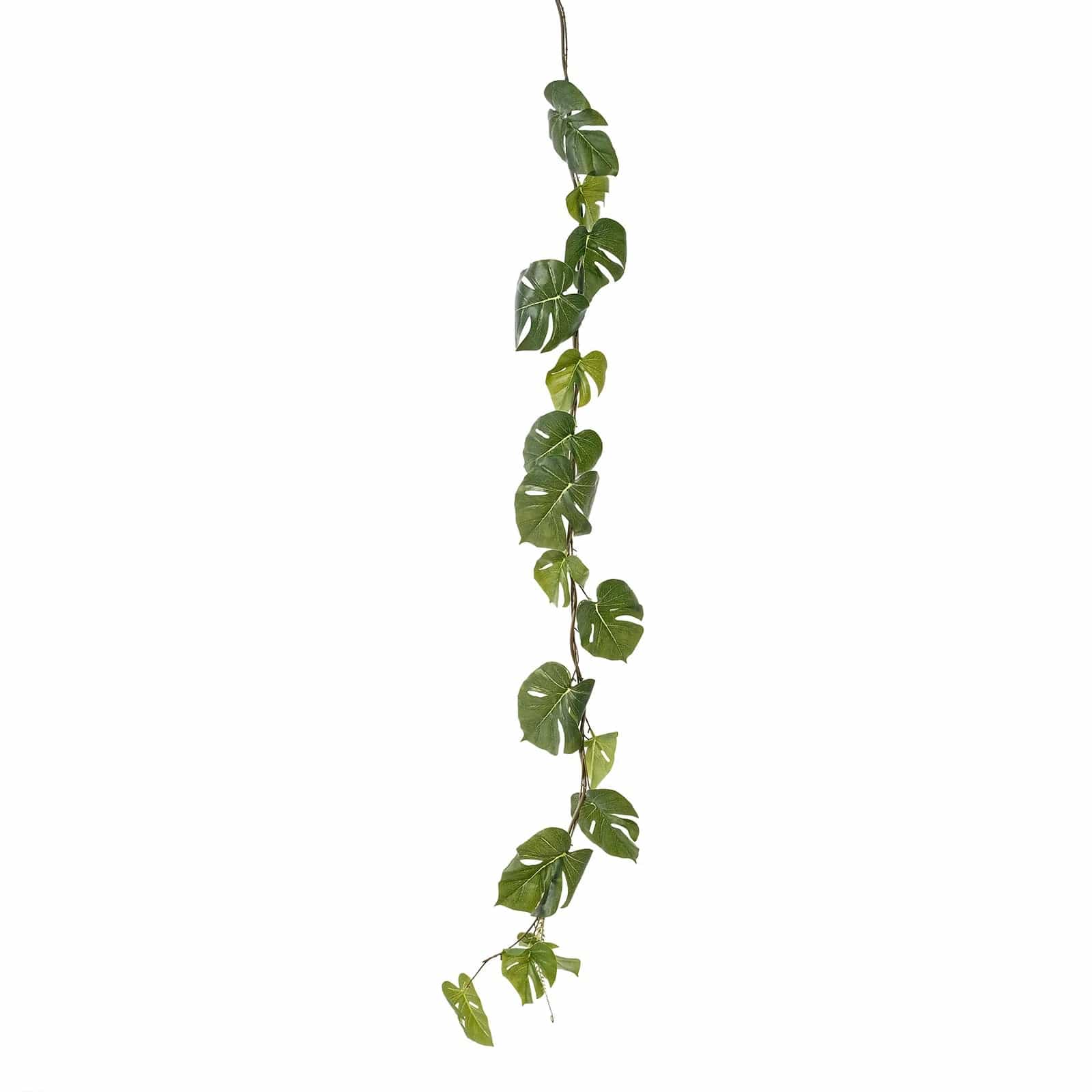 6 ft Light Green Artificial Monstera Leaves Garland Faux Hanging Greenery Vine