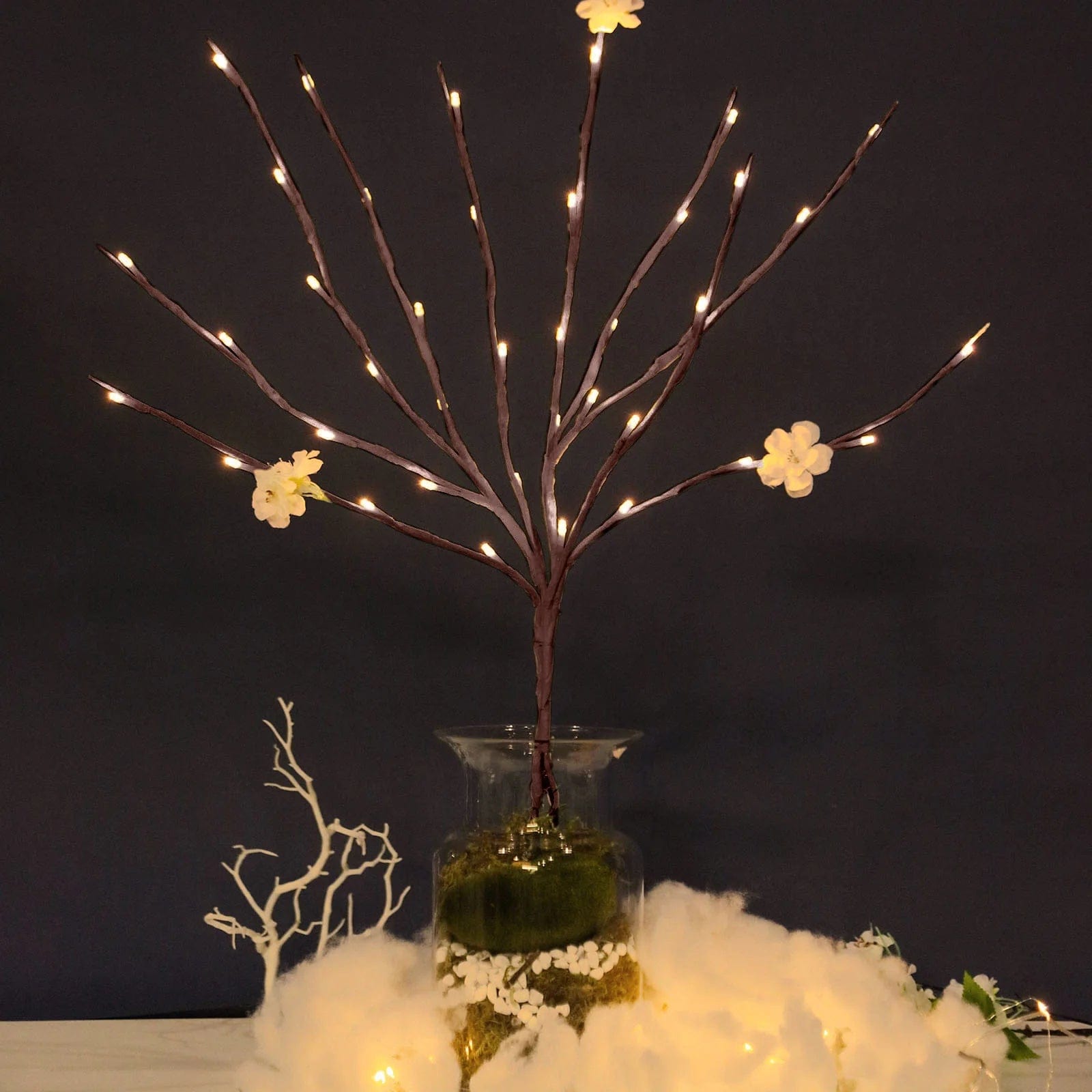 3 Warm White 31 in LED Trees Lighted Artificial Branches