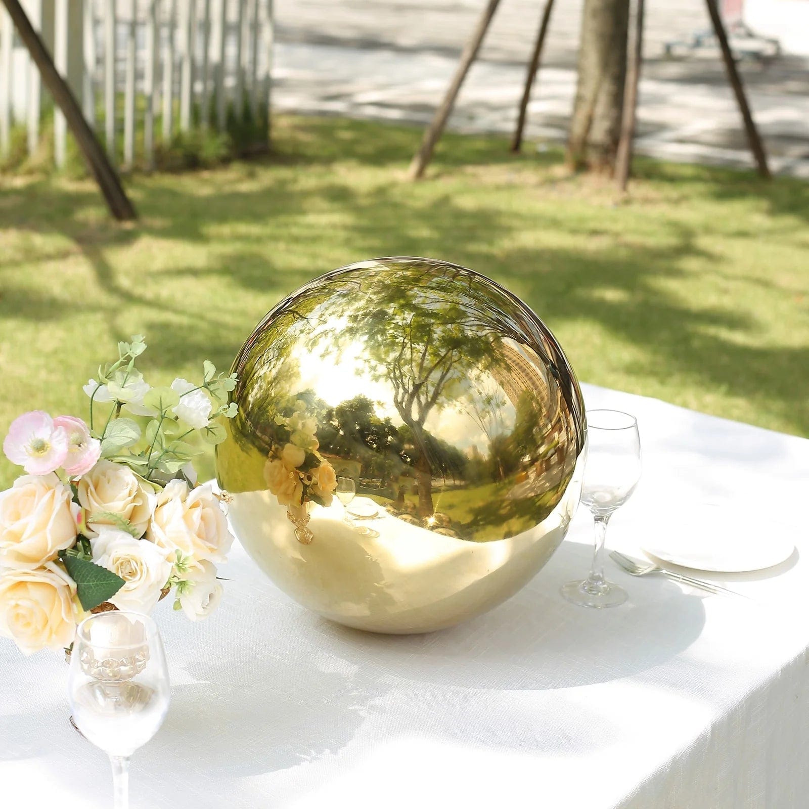 Stainless Steel Globe Gazing Reflective Mirror Ball