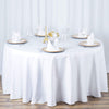 120" Premium Polyester Round Tablecloth Wedding Table Linens TAB_120_WHT_PRM