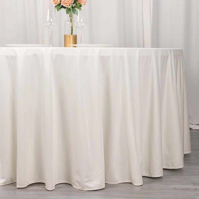 120 in Premium Scuba Polyester Round Tablecloth Party Linens