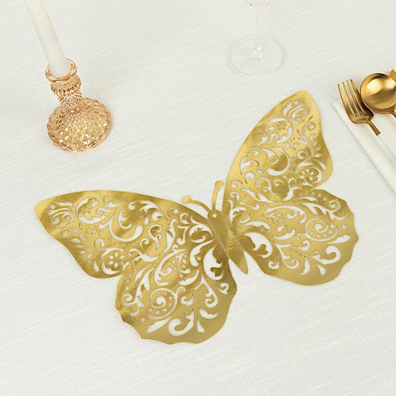 10 Metallic 3D Butterfly Wall Stickers DIY Decals