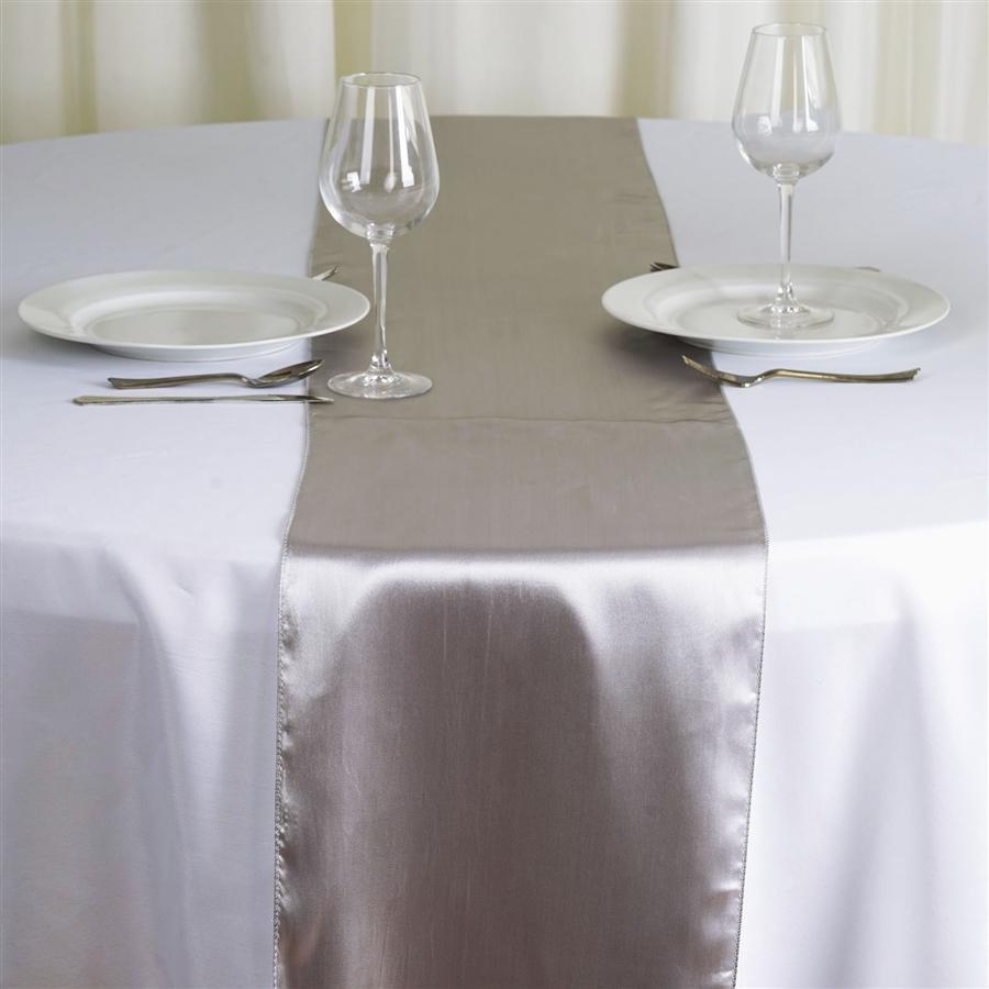 12x108 in Satin Table Top Runner Wedding Party Linens