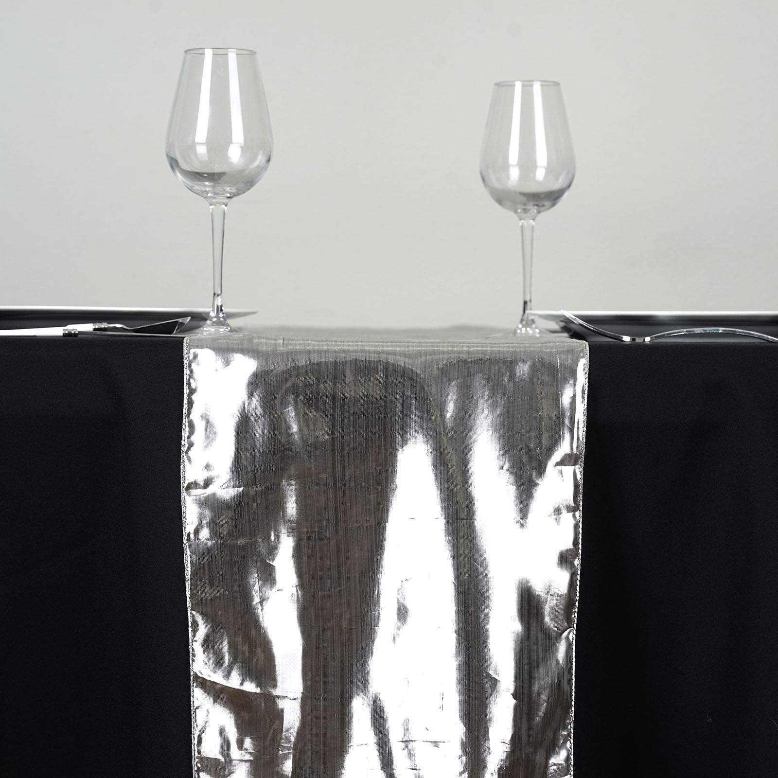 Metallic Shiny Tissue Lame Table Runner