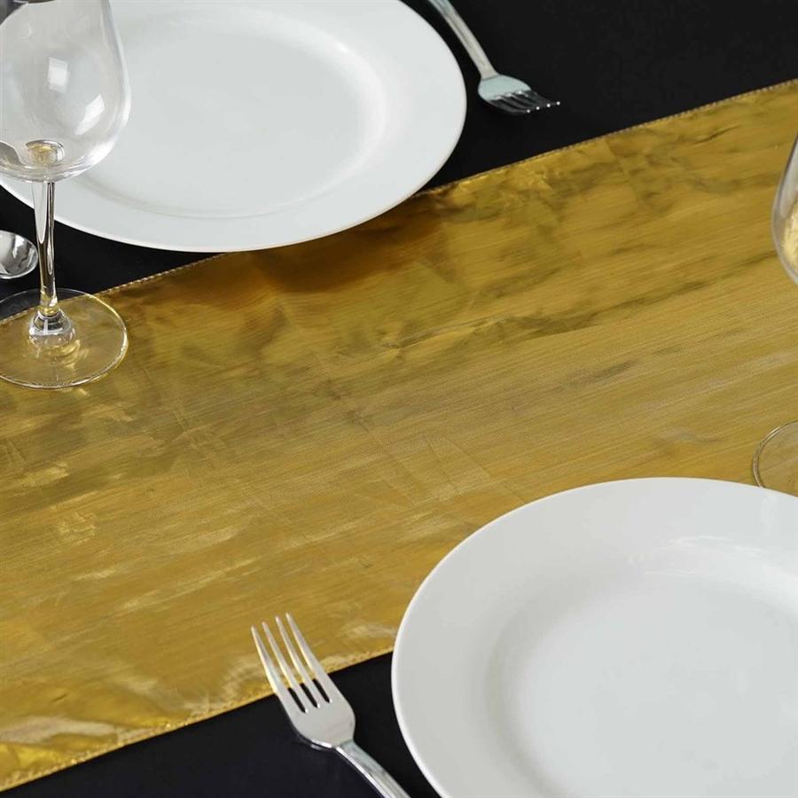 Metallic Shiny Tissue Lame Table Runner