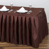 21 feet x 29" Chocolate Brown Polyester Banquet Table Skirt