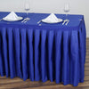 14 feet x 29" Royal Blue Polyester Banquet Table Skirt
