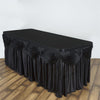 21 feet x 29" Black Satin Drape Banquet Table Skirt