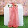 22x80 in Coral Extra Wide Premium Chiffon Table Top Runner Wedding Party Linens