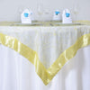 72 inch Yellow Embroidered Organza Overlay