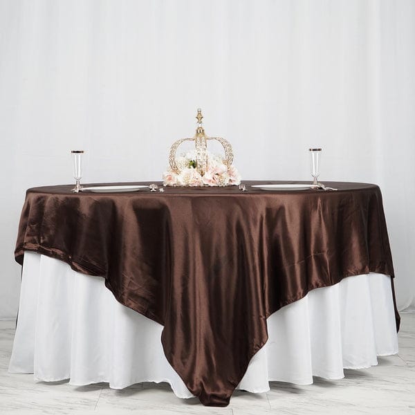 90 inch Square Satin Table Overlay