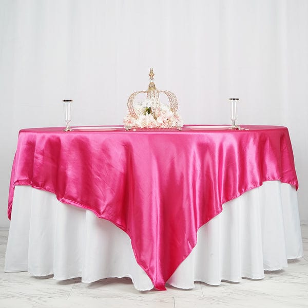 90 inch Square Satin Table Overlay