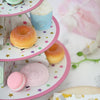 15 in tall 3 Tier Assorted Centerpiece Cake Cupcake Stand Set with Unicorn Top