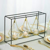 3 pcs 8 in tall Gold Geometric Tealight Votive Candle Holders with Black Iron Stand
