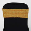 5 pcs Gold Metallic Spandex Chair Sashes