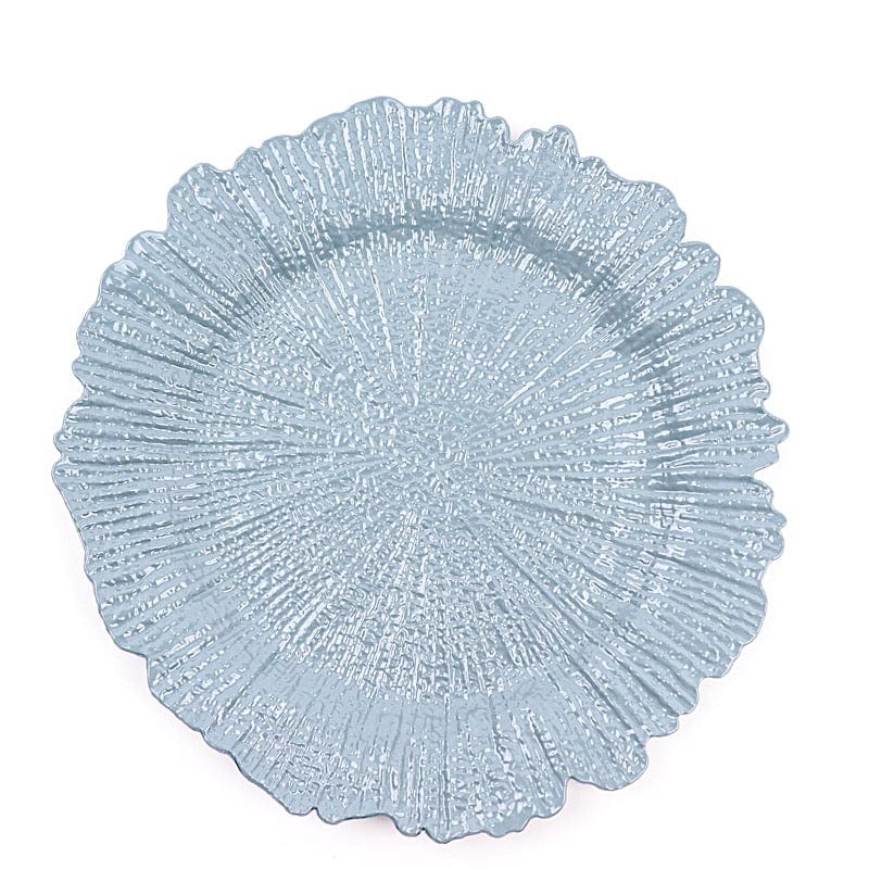 6 pcs 13 in Round Textured Acrylic Charger Plates