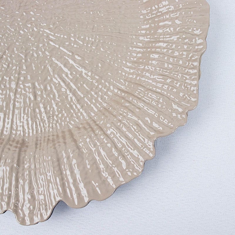 6 pcs 13 in Round Textured Acrylic Charger Plates