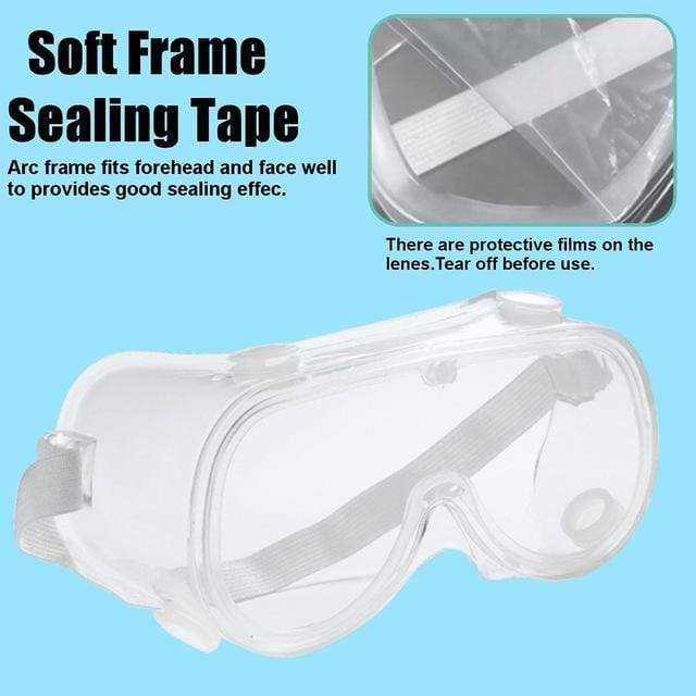 Clear Adjustable Safety Goggles Anti-Scratch Protective Eyewear