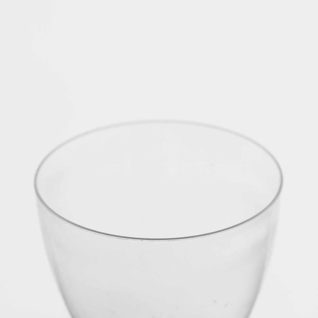 12 pcs 6 oz. Clear Classic Hollow Stem Disposable Wine Glasses