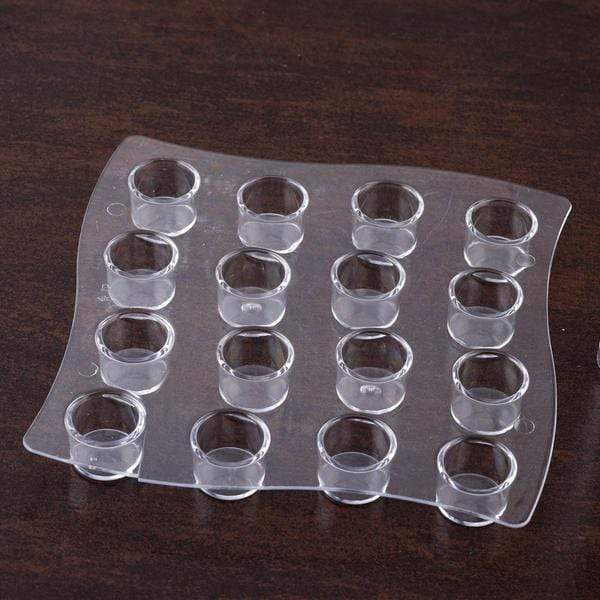 16 pcs 1 oz Clear Plastic Disposable Jello Shot Test Tubes with Tray