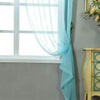 52 x 108-Inch Blue Sheer Organza Backdrop Window Drapes Curtains Panels