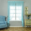 52 x 108-Inch Blue Sheer Organza Backdrop Window Drapes Curtains Panels