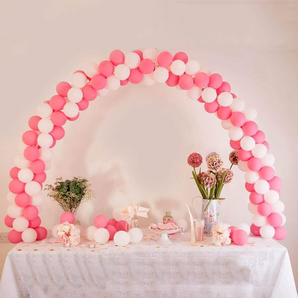 12 feet Adjustable Balloon White Arch Stand Kit for 6 feet Table