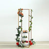 2 pcs 48 in tall Gold Matte Metal Geometric Rectangular Stands Flower Vase Holders