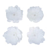 4 12" wide White Artificial Dahlia Flowers for Wall Backdrop
