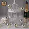 Warm White 2" wide LED Lights and Disco Mirror Balls 6 ft long Garland