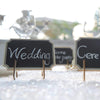 10 Black 3x4 in Wood Chalkboards with Removable Stands Wedding Favors