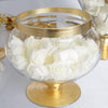 3 pcs 11" 16" 18" tall Gold Trimmed Clear Glass Apothecary Jars with Lids