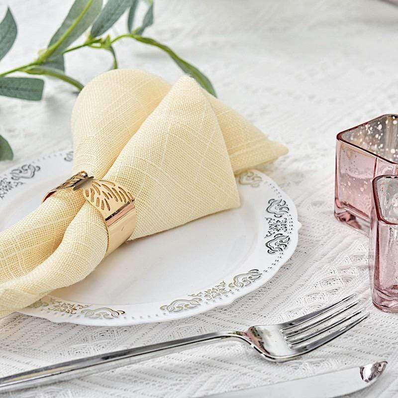 5 Metallic Gold Butterfly Napkin Rings