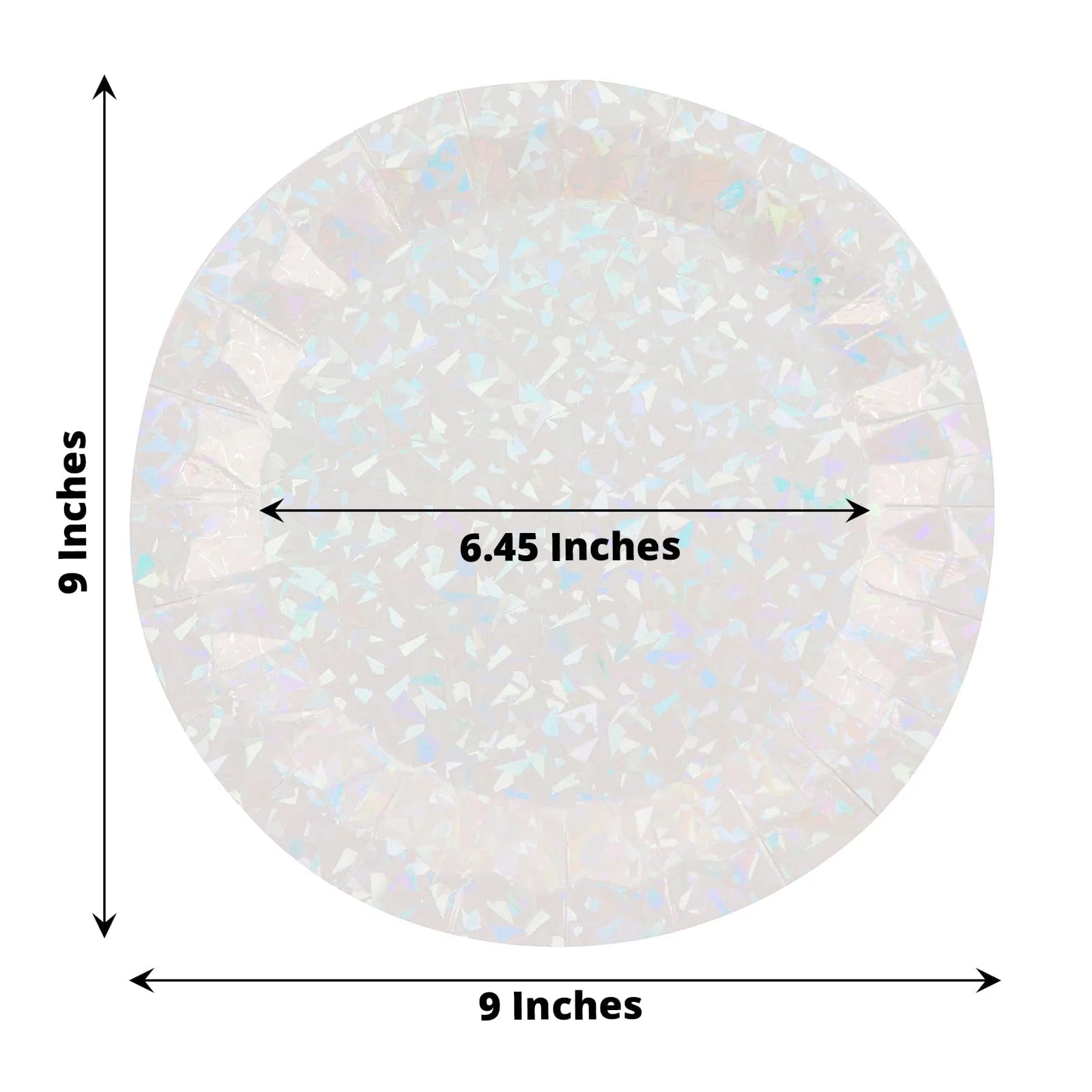 25 Geometric Round Metallic Disposable Dinner Salad Paper Plates