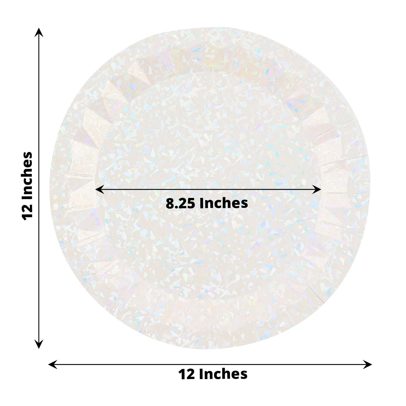 25 Geometric Round Metallic Disposable Dinner Salad Paper Plates