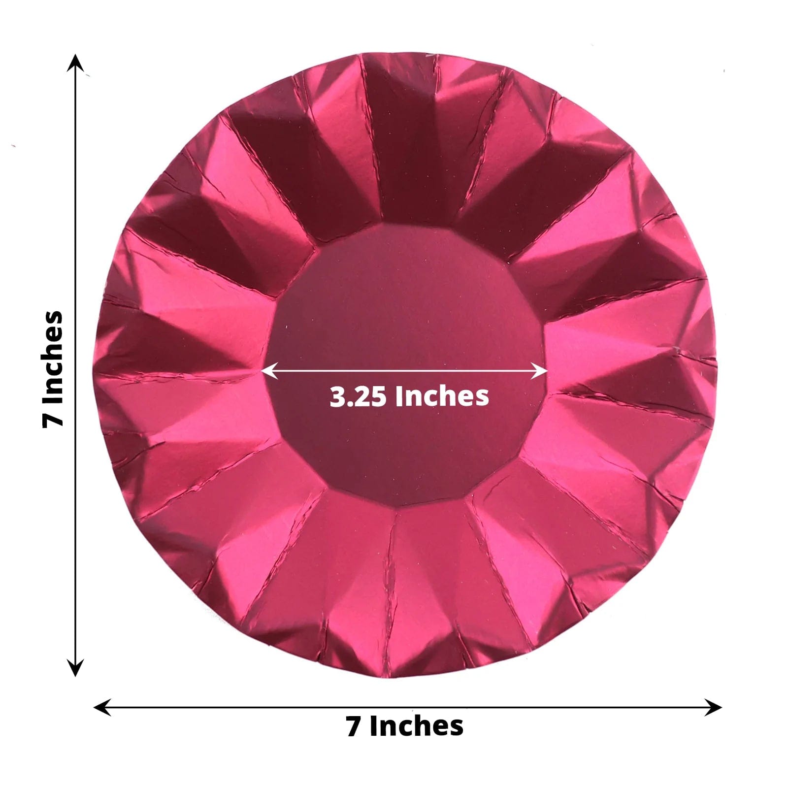 25 Geometric Round Metallic Disposable Dinner Salad Paper Plates