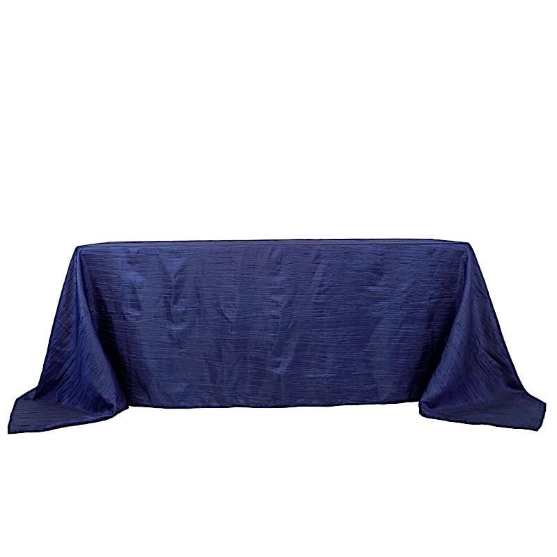 90x132 in Metallic Crinkled Taffeta Rectangular Tablecloth