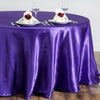 Purple 108" Satin Round Tablecloth