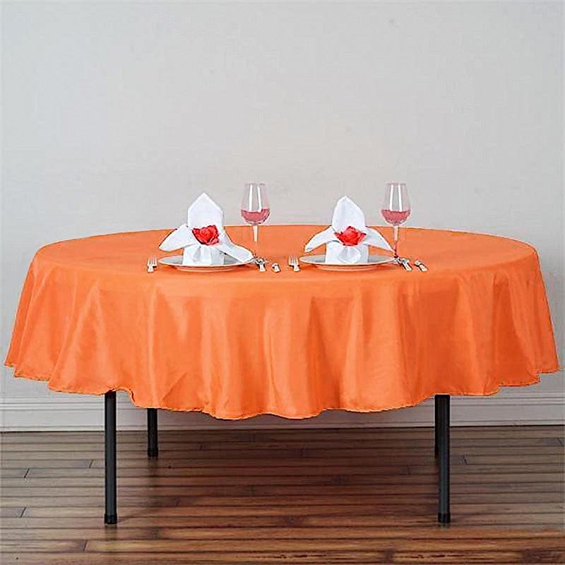 90 in Fuchsia Polyester Round Tablecloth Party Supplies Wedding Linens
